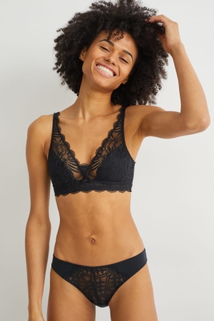 C&A Bralette Naisten Alusvaatteet Mustat | 90KZRFQTY