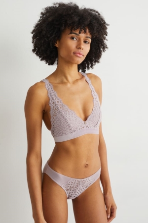 C&A Bralette Pehmustettu Lycra® Naisten Alusvaatteet Vaaleanvioletit | 98DXKHCYV