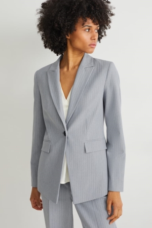 C&A Business Blazer- Regular Fit 4 Way Stretch Naisten Takki Vaaleanharmaat | 13MVPRIBE