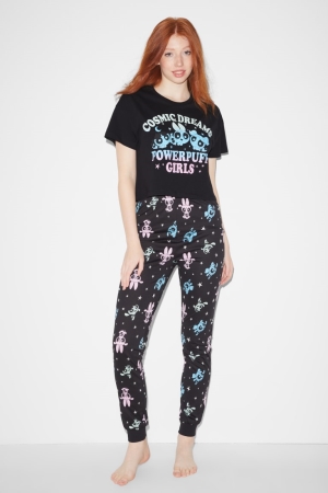 C&A Clockhouse Pyjamas Powerpuff Girls Naisten Yöasut Mustat | 30STOZQCK