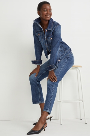 C&A Denim Lycra® With Recycled Puuvilla Naisten Takki Sininen | 03NMPATVW