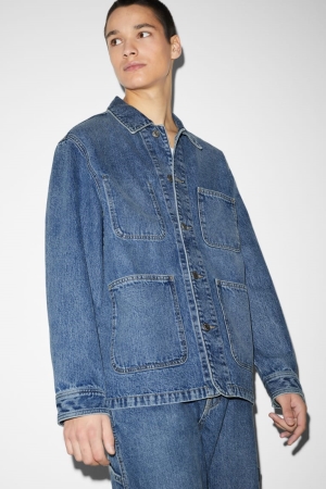 C&A Denim Miesten Takki Sininen Vaaleansininen | 89VOWHZXG