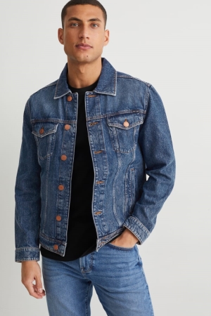 C&A Denim Recycled Miesten Takki Sininen | 50FRYNLOQ