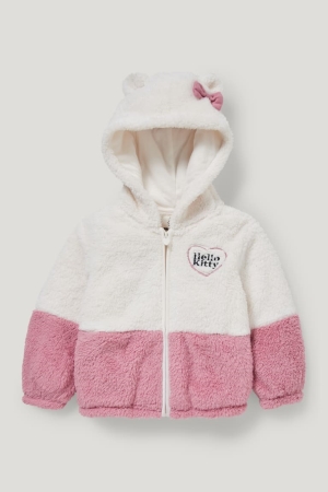 C&A Hello Kitty Teddy Fur With Hood Tytön Huppari Valkoinen | 14GUDQWOM