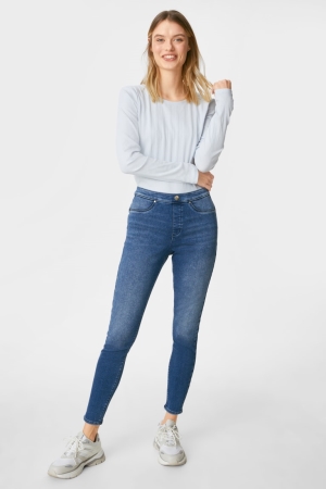 C&A Jegging Thermal Jeggings Push-up Effect Naisten Farkut Sininen | 16JNUKZTD