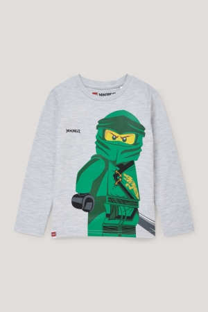 C&A Lego Ninjago Long Sleeve Poikien Topit Vaaleanharmaat | 73FIPKUYD