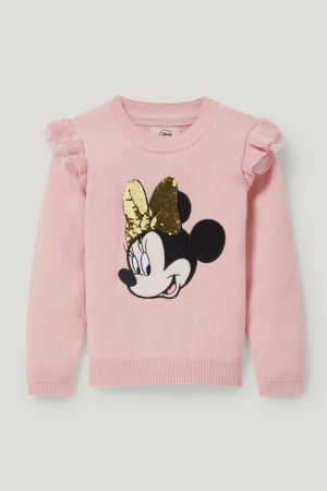 C&A Minnie Mouse Shiny Tytön Puserot Pinkki | 12ZUVLDER