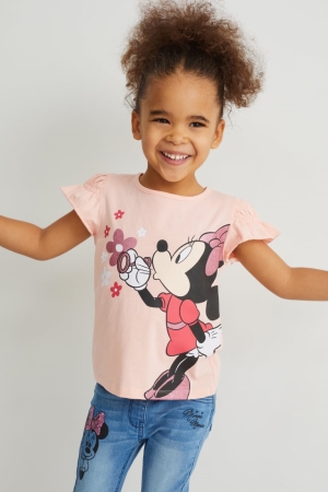 C&A Minnie Mouse Sleeve Tytön T Paidat Pinkki | 45DXNAMTV