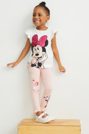 C&A Multipack Of 2 Minnie Mouse Leggings Tytön Suorat Housut Pinkki | 29XFWUDOE