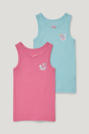 C&A Multipack Of 2 Peppa Pig Vest Tytön Alusvaatteet Pinkki | 13SUPKXBG