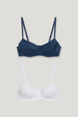 C&A Multipack Of 2 Underwire Bra Full Coverage Pehmustettu Naisten Alusvaatteet Valkoinen | 84MGYEOKP