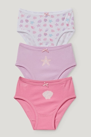 C&A Multipack Of 3 Briefs Organic Puuvilla Tytön Alusvaatteet Pinkki | 09SJFXBMW