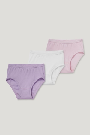 C&A Multipack Of 3 Briefs Organic Puuvilla Tytön Alusvaatteet Pinkki | 87KHSWXDI