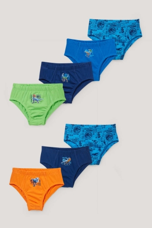 C&A Multipack Of 7 Jurassic World Briefs Organic Puuvilla Poikien Alusvaatteet Vaaleansininen | 31JSOPGUZ