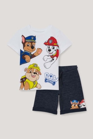 C&A Paw Patrol Set Sleeve And Sweat 2 Piece Poikien Suorat Housut Valkoinen | 02MXNTEVU