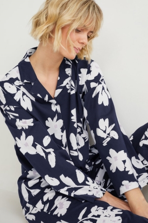 C&A Pyjamas Floral Naisten Yöasut Tummansininen | 95TDOMXGL