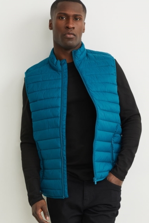 C&A Tikattu Gilet Recycled Miesten Takki Sininen | 68DWYHIVU