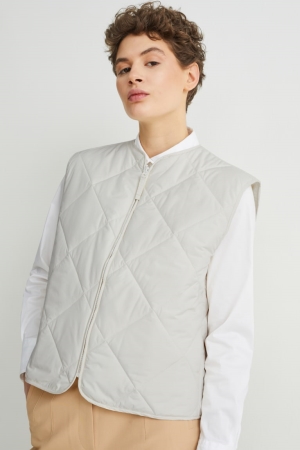 C&A Tikattu Gilet With Recycled Polyester Naisten Takki Valkoinen | 35OWBPERT