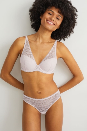 C&A Underwire Bra Demi Pehmustettu Lycra® Naisten Alusvaatteet Pinkki | 12YDJLEIX