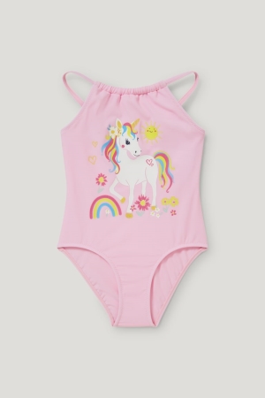 C&A Unicorn Swimsuit Lycra® Xtra Life™ Tytön Uimapuvut Pinkki | 79ATWHJOM