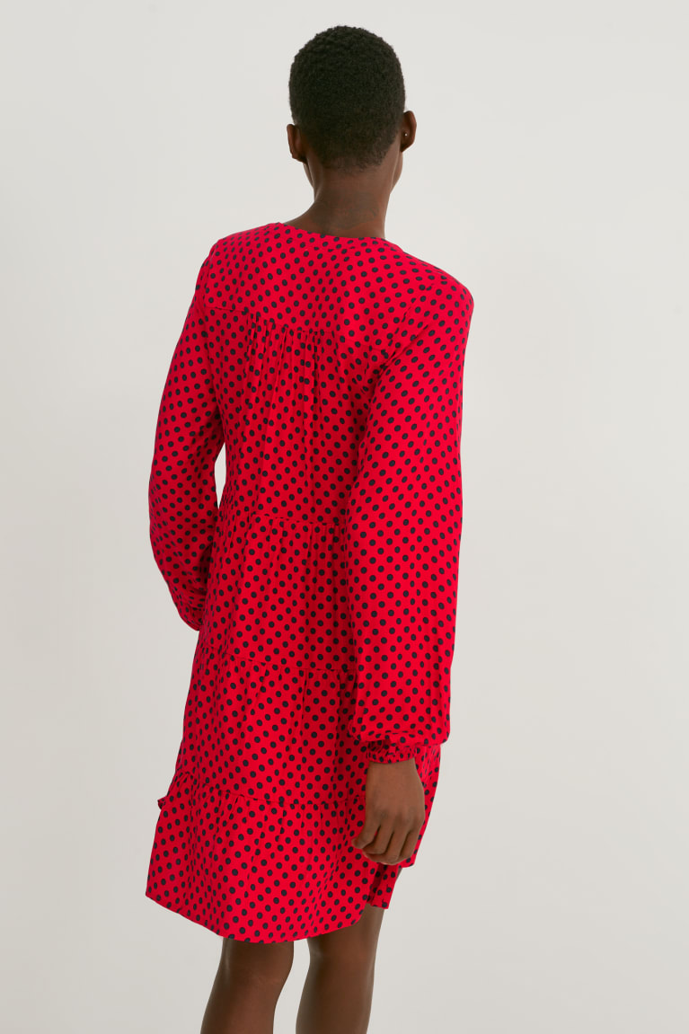 C&A A-line Polka Dot Naisten Mekko Punainen | 06AYKIEUB