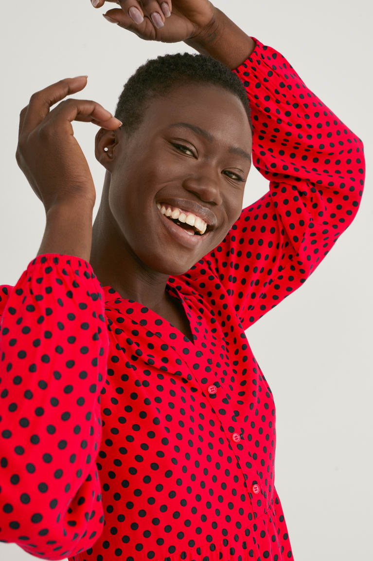 C&A A-line Polka Dot Naisten Mekko Punainen | 06AYKIEUB