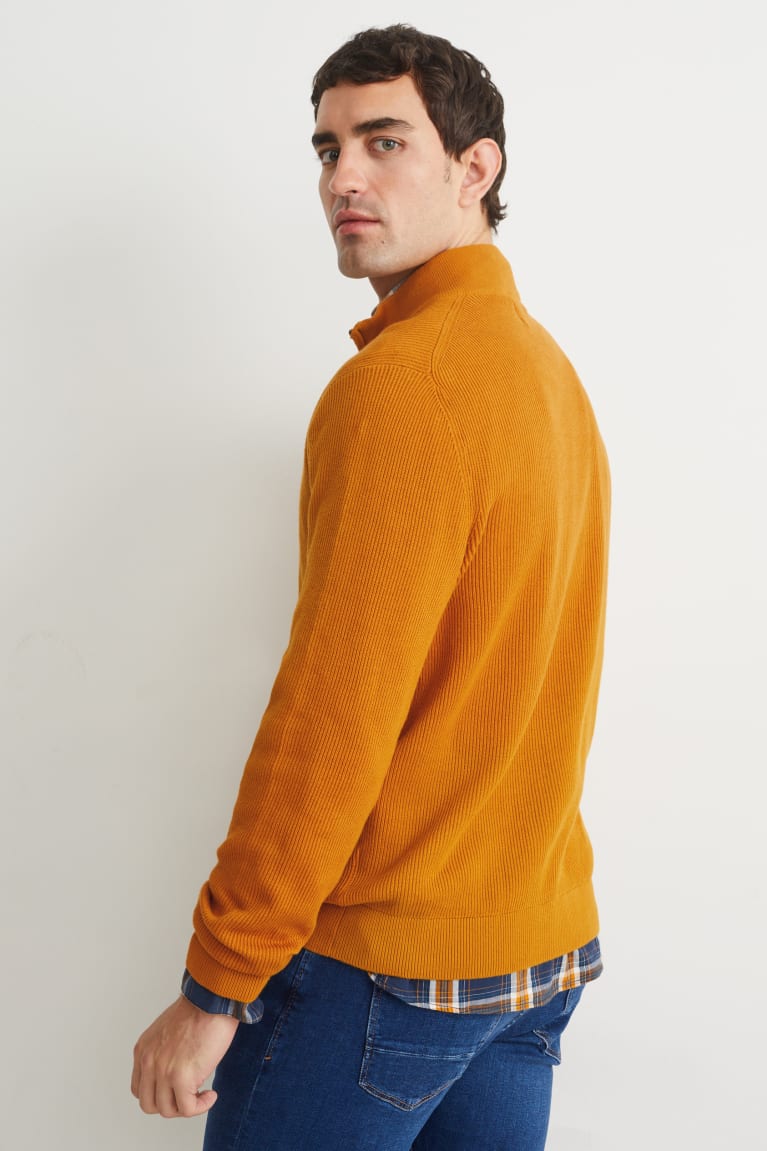 C&A And Regular Fit Button-down Collar Miesten Paidat Oranssi Sininen | 92HRDCOEV