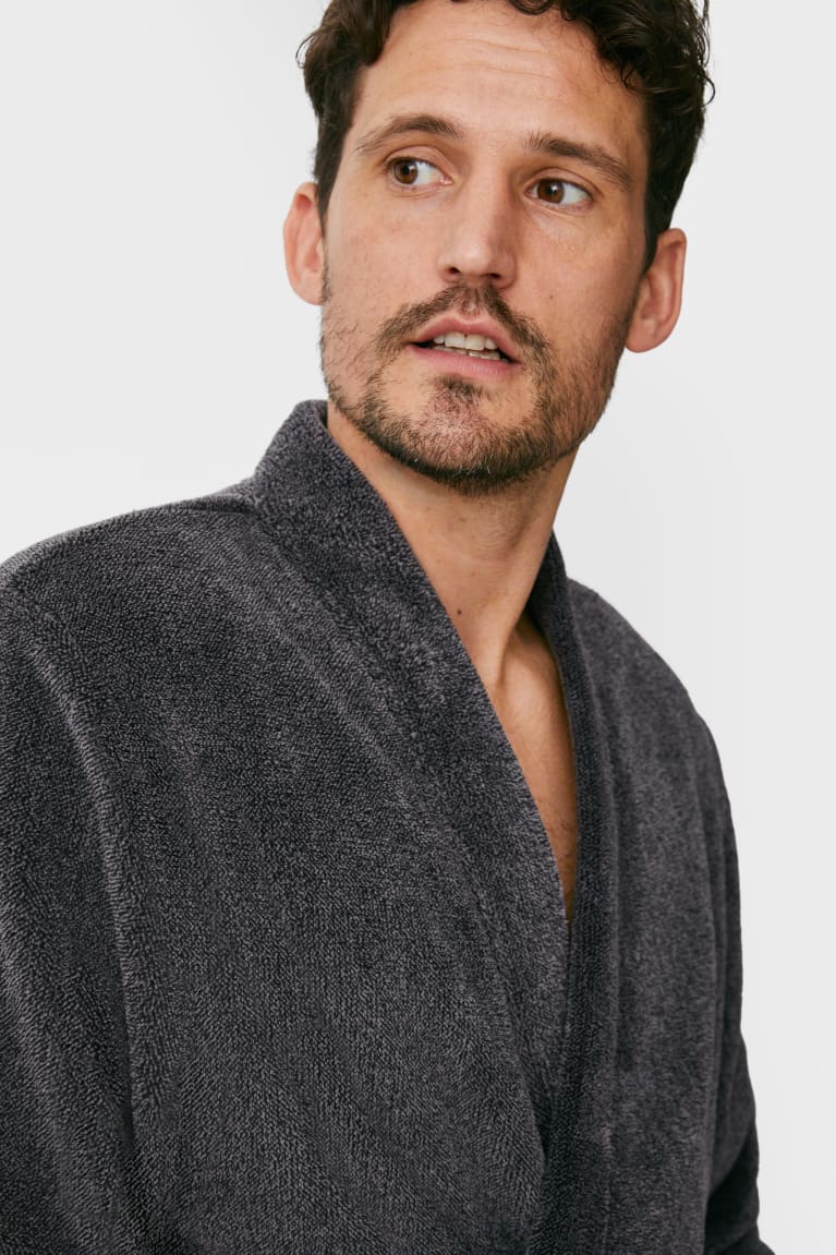 C&A Bathrobe Miesten Alusvaatteet Harmaat | 48KMLHOZB