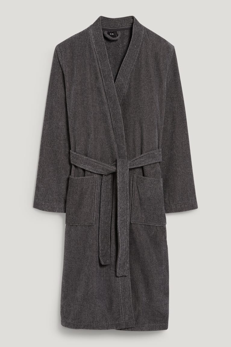 C&A Bathrobe Organic Puuvilla Miesten Alusvaatteet Harmaat | 18PHTQWRK