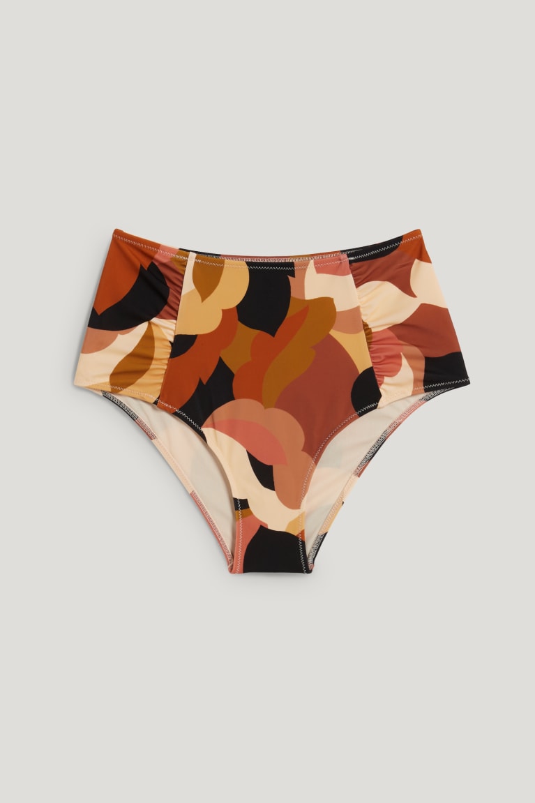 C&A Bikini Bottoms High-rise Lycra® Xtra Life™ Patterned Naisten Uimapuvut Beige | 70KLZIOAQ