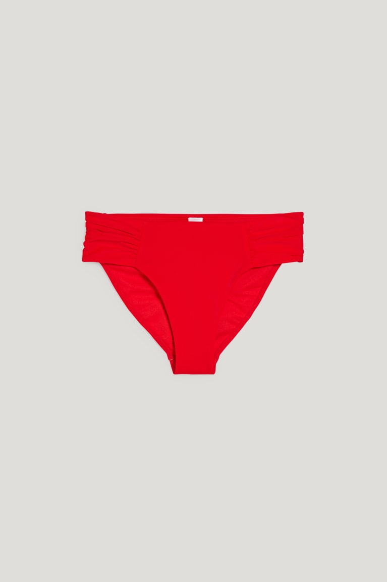 C&A Bikini Bottoms Mid Rise Naisten Uimapuvut Punainen | 15FOCMBQP