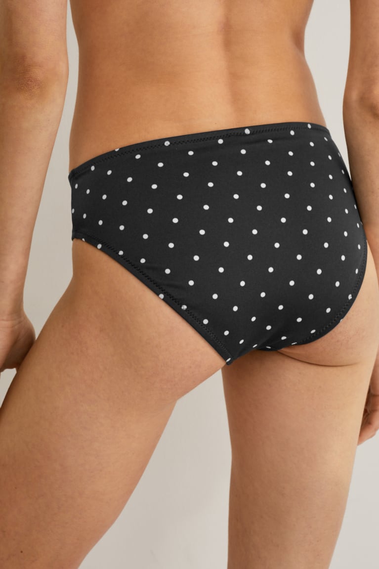 C&A Bikini Bottoms Mid Rise Polka Dot Naisten Uimapuvut Tummanharmaat | 68LWOXYNE