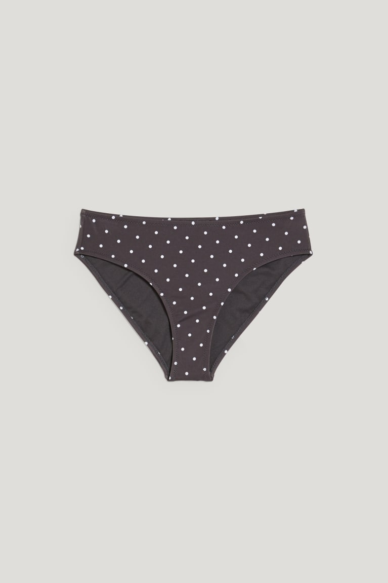 C&A Bikini Bottoms Mid Rise Polka Dot Naisten Uimapuvut Tummanharmaat | 68LWOXYNE