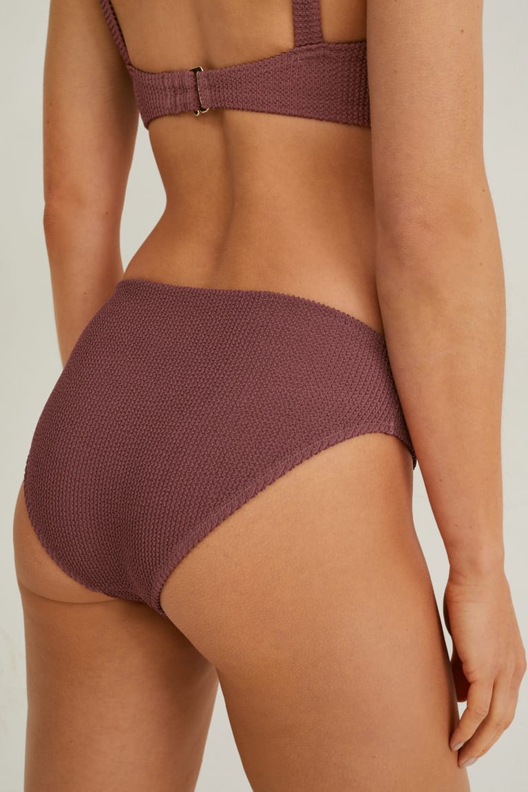 C&A Bikini Bottoms Mid-rise Lycra® Xtra Life™ Naisten Uimapuvut Viininpunainen | 65TBIWDLR