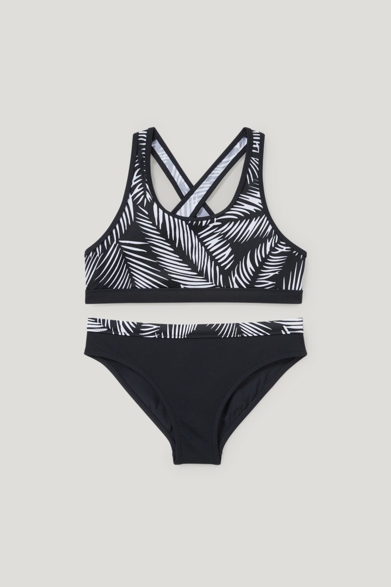 C&A Bikini Lycra® Xtra Life™ 2 Piece Tytön Uimapuvut Mustat | 27HAKRSMF