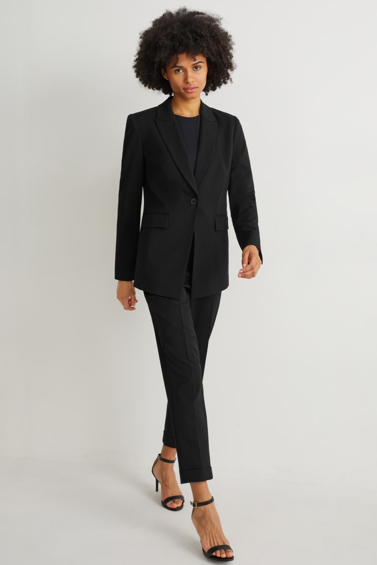 C&A Business Blazer- Regular Fit 4 Way Stretch Naisten Bleiseri Mustat | 80NDKQTCO