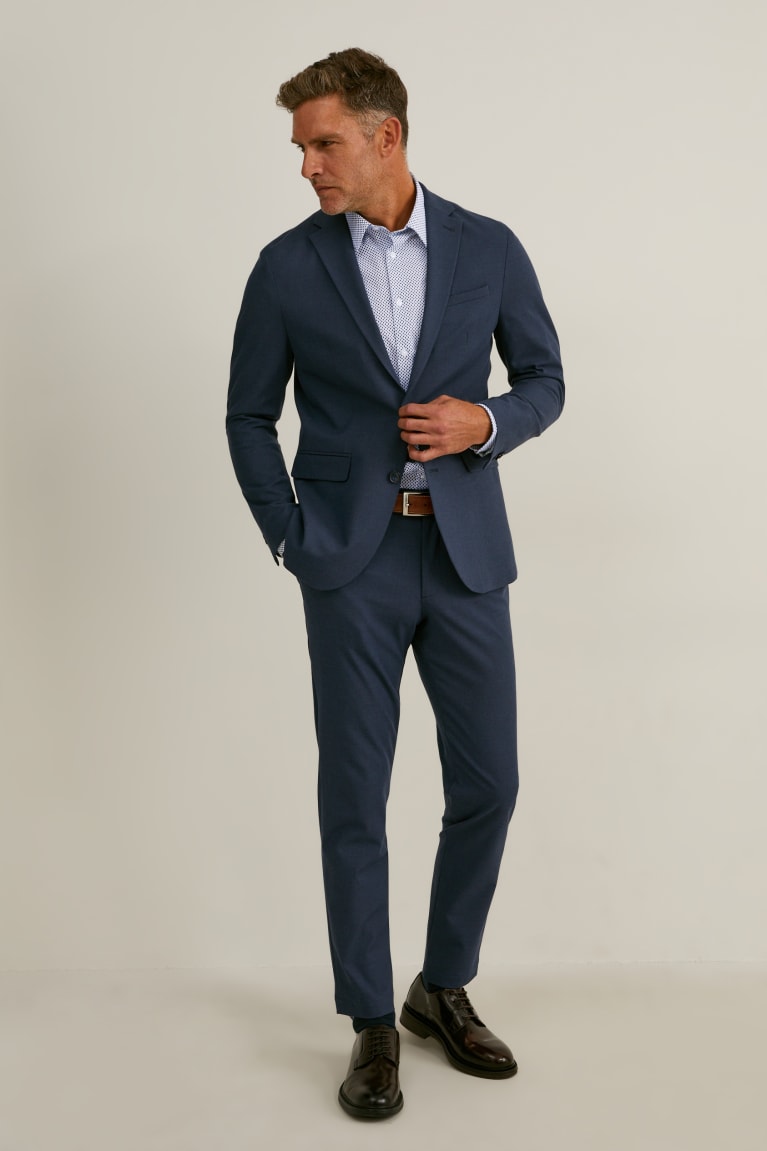 C&A Business Slim Fit Kent Collar Easy-iron Miesten Paidat Vaaleansininen | 26MODTPJX