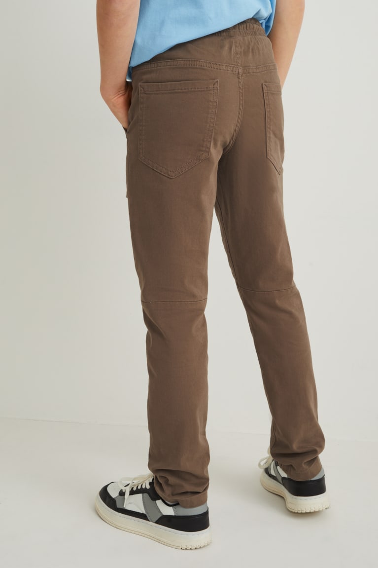 C&A Cargo Lycra® Poikien Suorat Housut Khaki | 10XRAKBQU