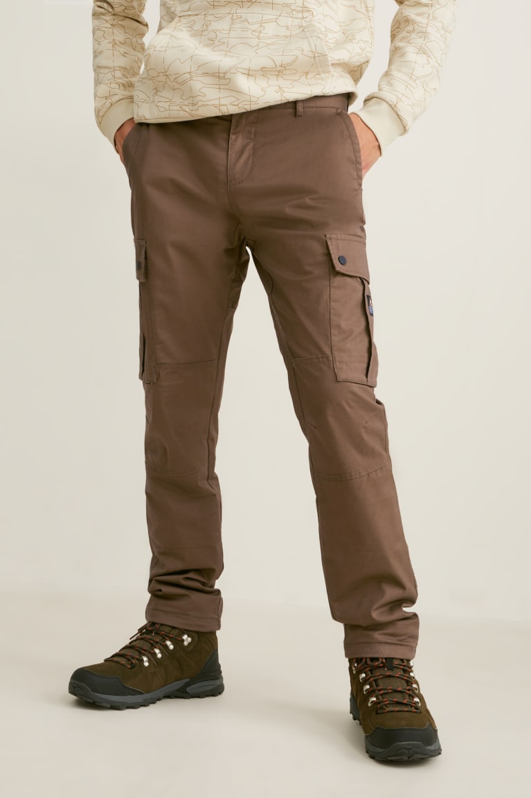 C&A Cargo Regular Fit Lycra® Recycled Miesten Suorat Housut Khaki | 71WKQCNEB