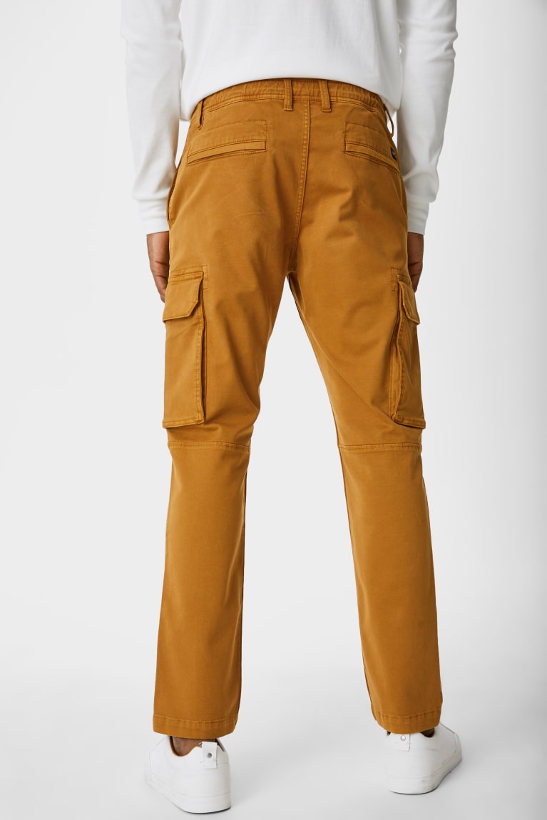 C&A Cargo Tapered Fit Miesten Suorat Housut Sinapinkeltainen Keltainen | 67VIJTOKY