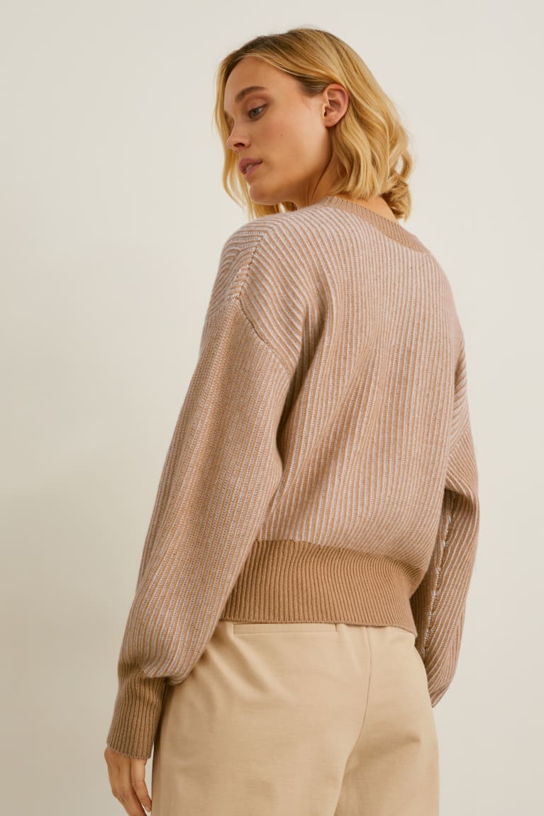 C&A Cashmere Naisten Puserot Vaaleanruskea | 87PKJSTHY