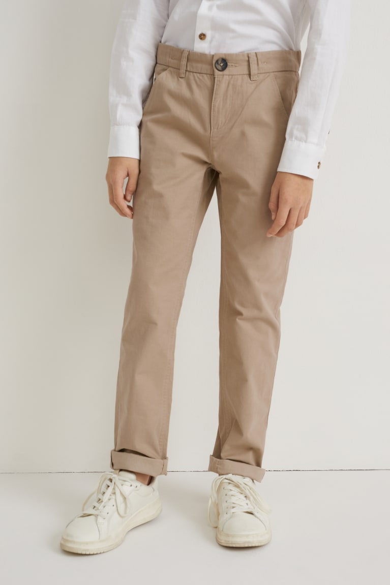 C&A Chinos Poikien Suorat Housut Beige | 08BMNDATS