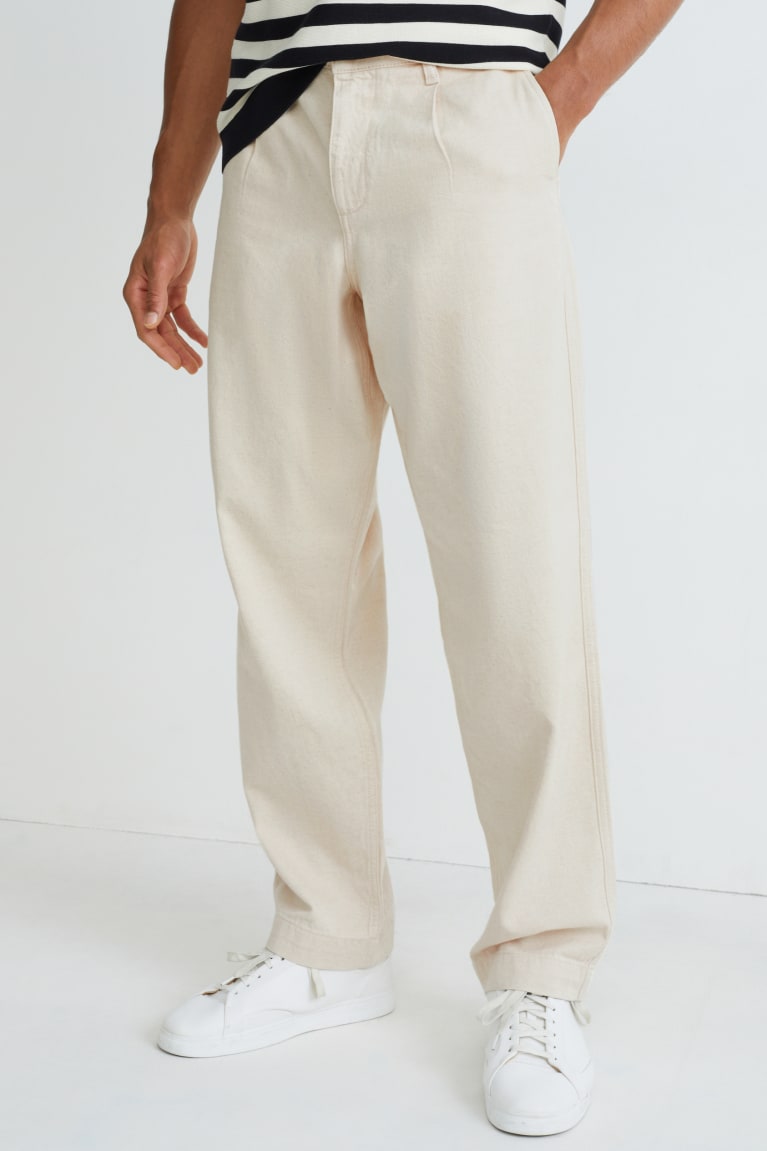 C&A Chinos Relaxed Fit Cradle To Cradle Certified® Gold Miesten Suorat Housut Creme | 62TCUXRMV