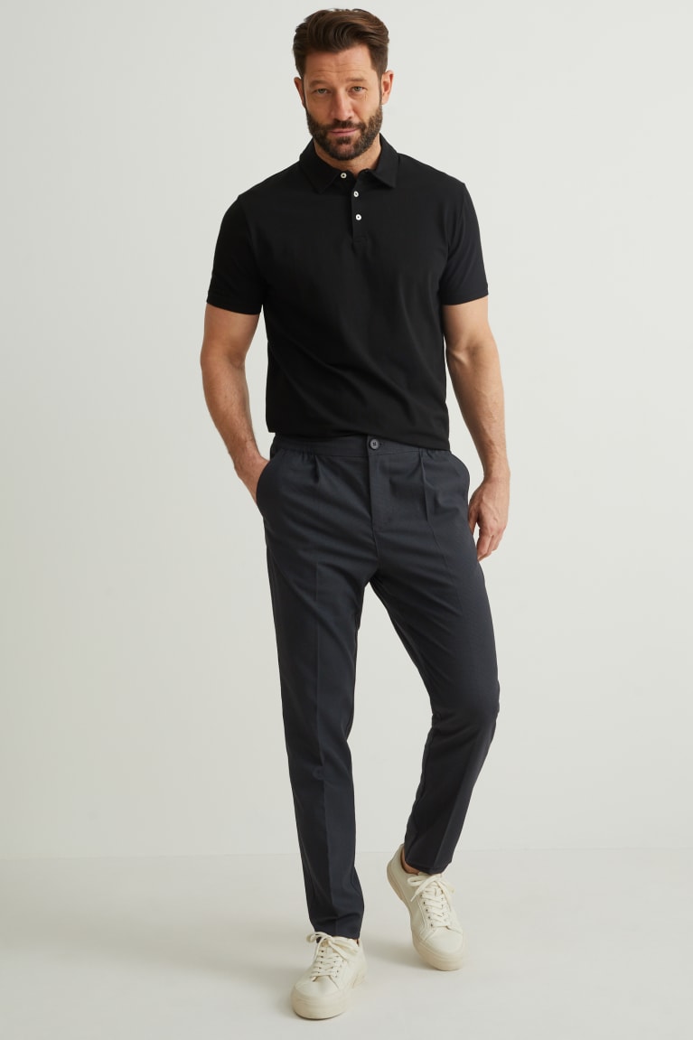 C&A Chinos Tapered Fit Flex Miesten Suorat Housut Tummanharmaat | 94CRTWVLM