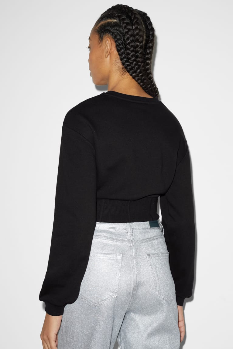 C&A Clockhouse Cropped Naisten Puserot Mustat | 96GVLKZFQ