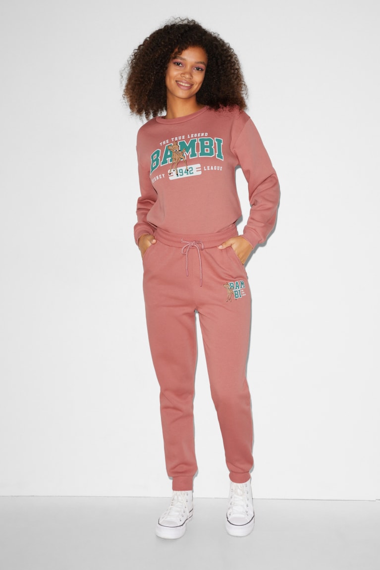 C&A Clockhouse Joggers Bambi Naisten Suorat Housut Tummanpinkki | 87DRXCJIW