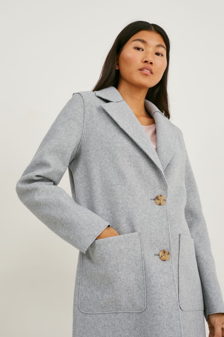 C&A Coat Naisten Takit Vaaleanharmaat | 89CFTHKVW