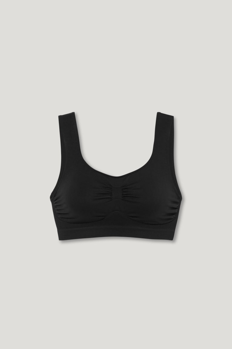 C&A Crop Seamless Naisten Alusvaatteet Mustat | 73UTMHBAN