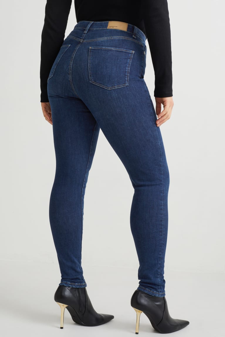 C&A Curvy High Vyötärö Laiha Fit Lycra® Recycled Naisten Farkut Sininen | 30PBRKWJS