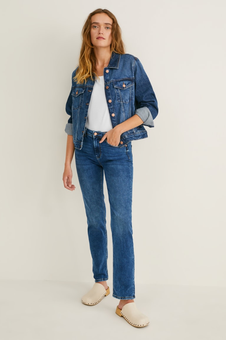 C&A Denim Lycra® Recycled Naisten Takki Sininen | 72XPIKHGF